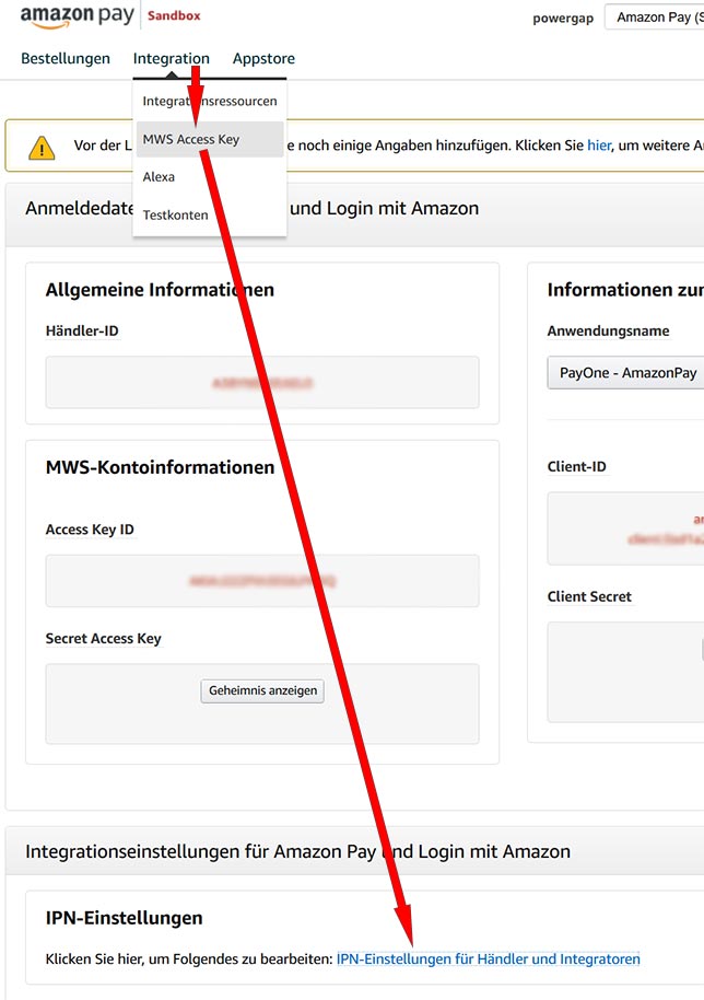 Jetzt Amazon Pay für Ihren Shop anfordern
