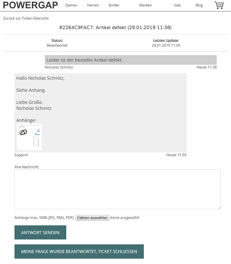 Ticket-System für Ihren Onlineshop