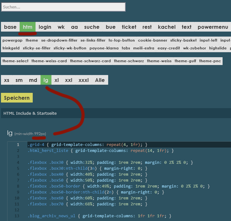 Darstellung CSS mobile first